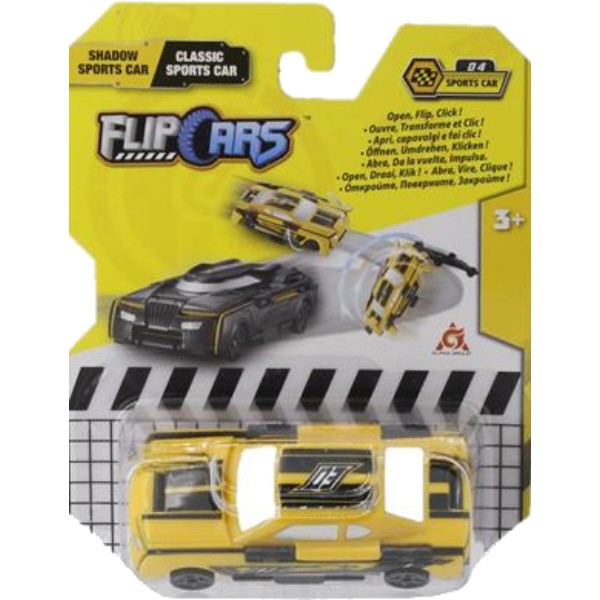 Фото - Машинка-трансформер Flip Cars Чорний спорткар і Класичний спорткар (EU463875B-04)