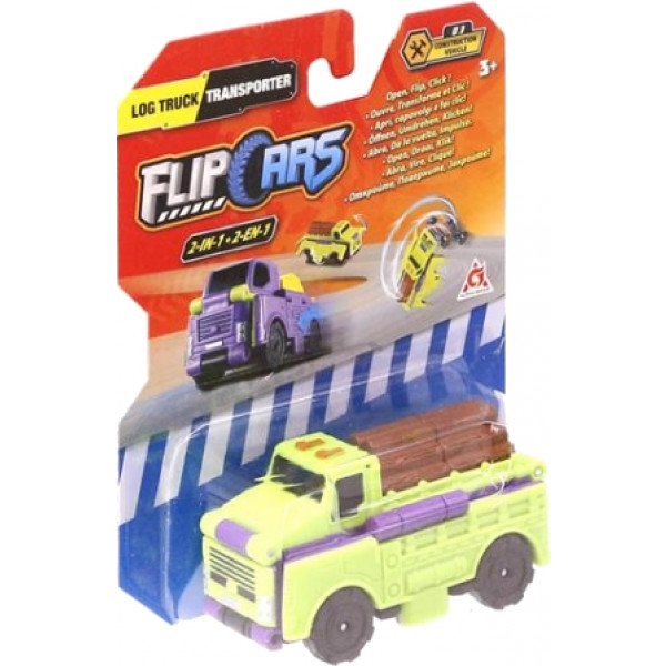 Фото - Машинка-трансформер Flip Cars 2 в 1 Лесовоз и Транспортер (EU463875-03)