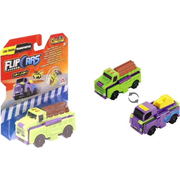 Фото - Машинка-трансформер Flip Cars 2 в 1 Лесовоз и Транспортер (EU463875-03)