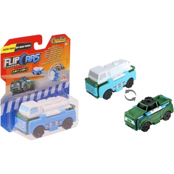 Фото - Машинка-трансформер Flip Cars 2 в 1 Водовоз и Внедорожный пикап (EU463875-13)