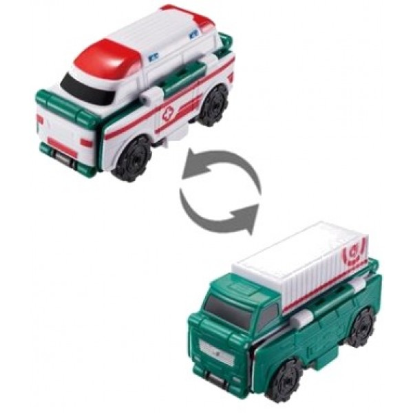 Фото - Машинка-трансформер Flip Cars 2 в 1 Грузовик и Скорая помощь (EU463875-39)