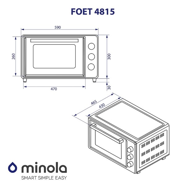 Фото - Піч електрична Minola FOET 4815 GR