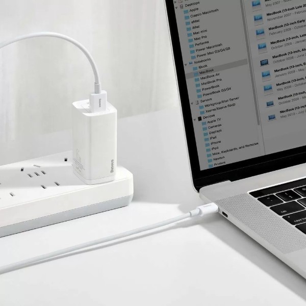 Фото - Кабель Baseus Superior Fast Charging USB-USB-C 1m White (CATYS-02)