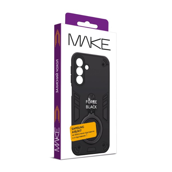 Фото - Чохол для смартфону MAKE Force for Samsung Galaxy A18/A17, Black (MCRC-SA18/SA17BK)