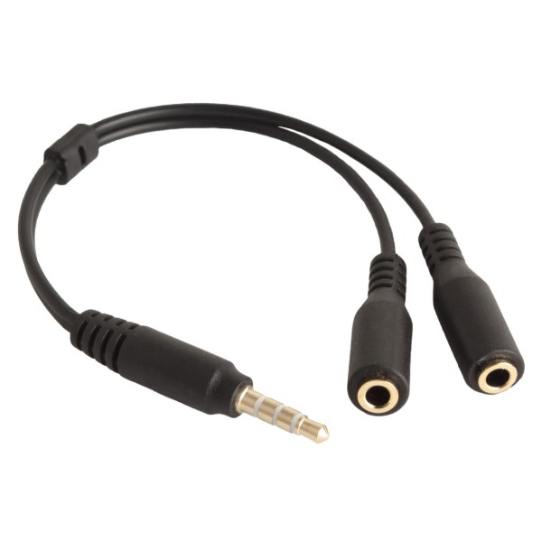 Фото - Переходник аудио XOKO Jack 2 x 3.5-мм jack (F) - 3.5-мм 4pin jack (M) (SC-009)