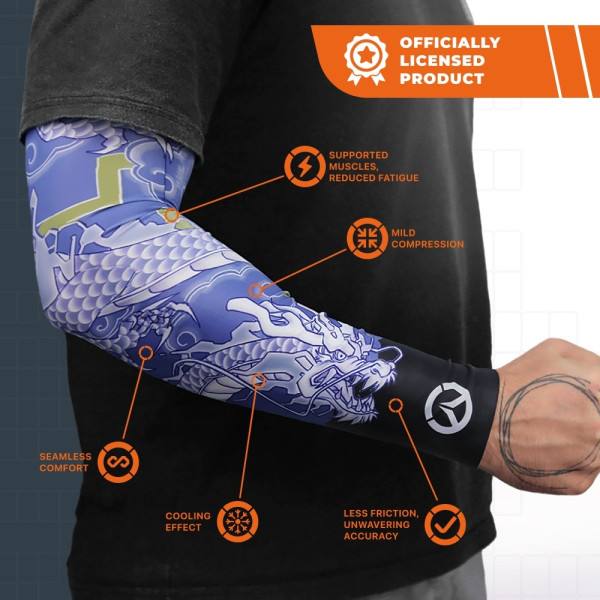 Фото - Геймерський рукав Overwatch 2 Hanzo tatoo безшовний M Синій (FOWSLEEVHANZTAT0M)