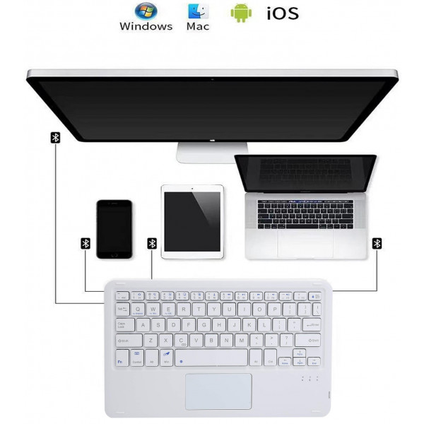 Фото - Чохол-клавіатура для планшета BeCover TouchPad for Apple iPad Air (4/5) 2020/2022 10.9" Deep Blue (712370)