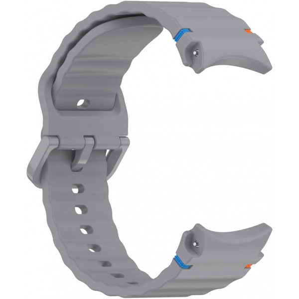 Фото - Ремінець для смарт-годинника BeCover Ribbed Tape for Samsung Galaxy Watch (20mm) 3 41mm/4 40mm-44mm/5 40-44mm/6 40-44mm/7 40-44mm Gray (712042)