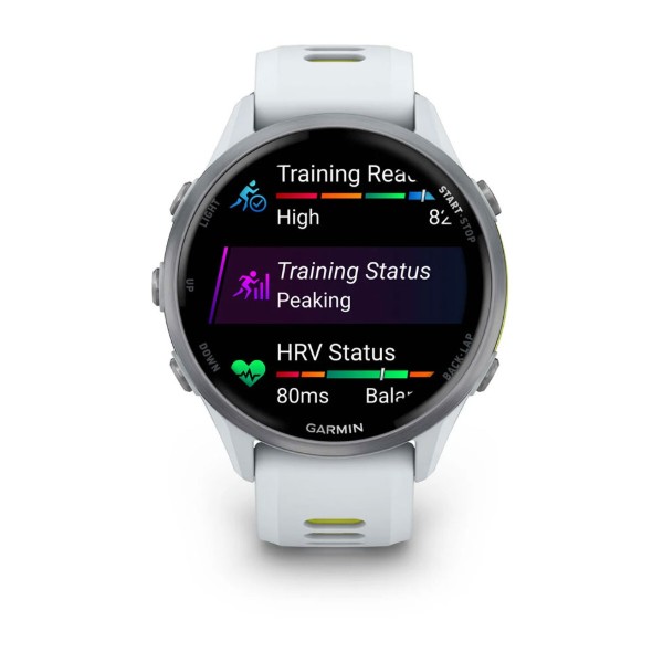 Фото - Смарт-часы Garmin Forerunner 970 Whitestone/Amp Yellow (010-02969-11)