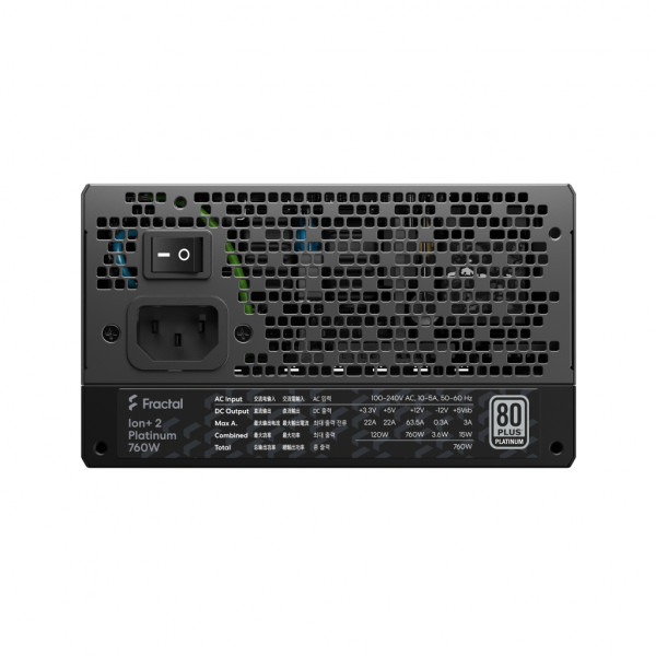 Фото - Блок живлення для ПК Fractal design Ion + 2 Platinum 760W (FD-P-IA2P-760-EU)