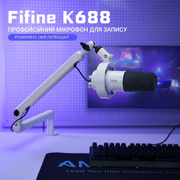 Фото - Мікрофон до комп'ютера Fifine K688W