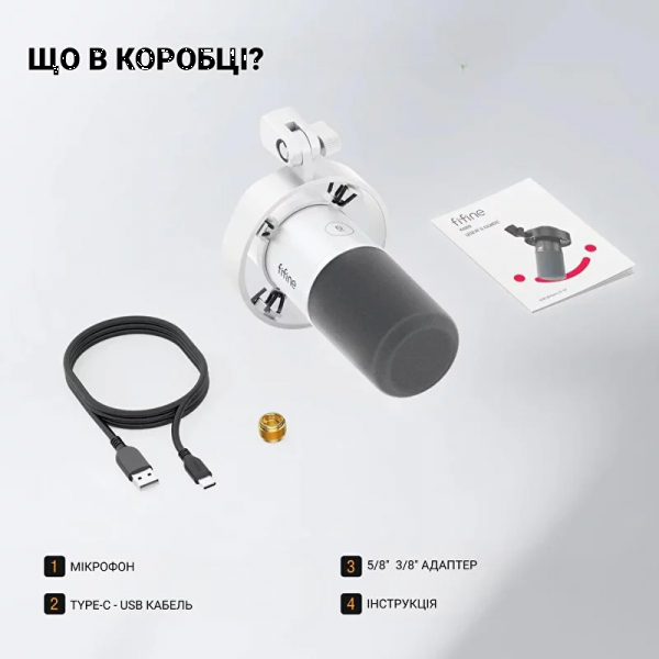 Фото - Мікрофон до комп'ютера Fifine K688W