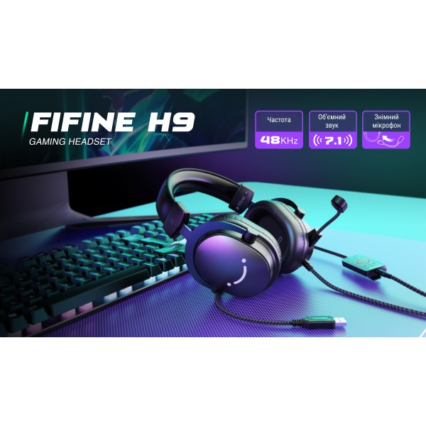 Фото - Гарнітура дротова ігрова Fifine H9P Pink