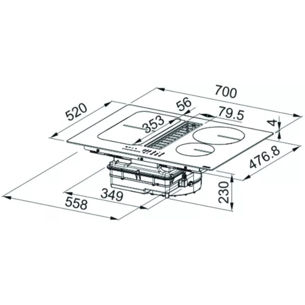 Фото - Варочная панель электрическая Franke Smart 2Gether FSM 709 HI (340.0678.203)