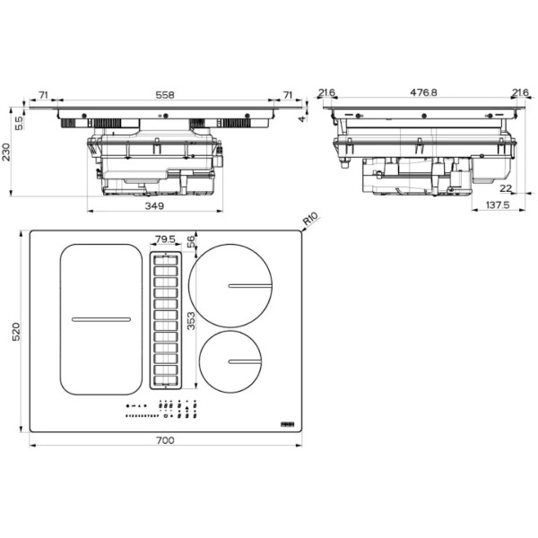 Фото - Варочная панель электрическая Franke Smart 2Gether FSM 709 HI (340.0678.203)