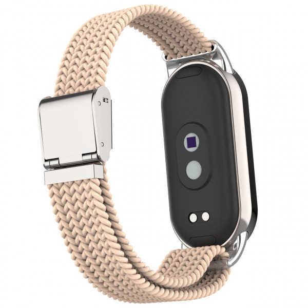 Фото - Ремінець для фітнес-браслету Armorstandart Braided Solo Loop for Xiaomi Mi Band 8/9 Pink Sand (ARM69930)