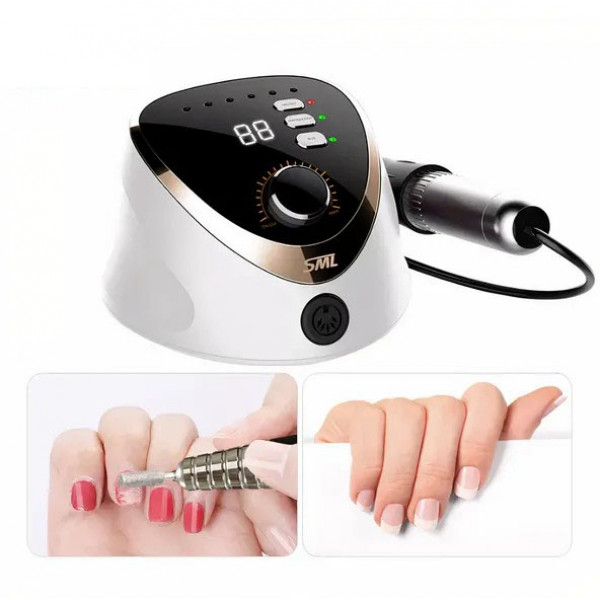 Фото - Маникюрный набор аппаратный SML Nail Sander M12 с педалью White
