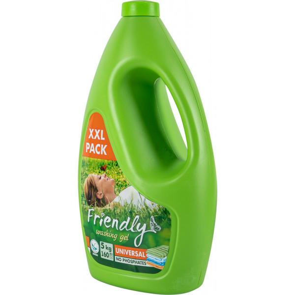 Фото - Гель для прання Friendly д/кольорових та білих речей 5000г, 160 циклів