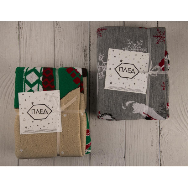 Фото - Плед полуторний Прованс Frosty santa 130х170 (031665)