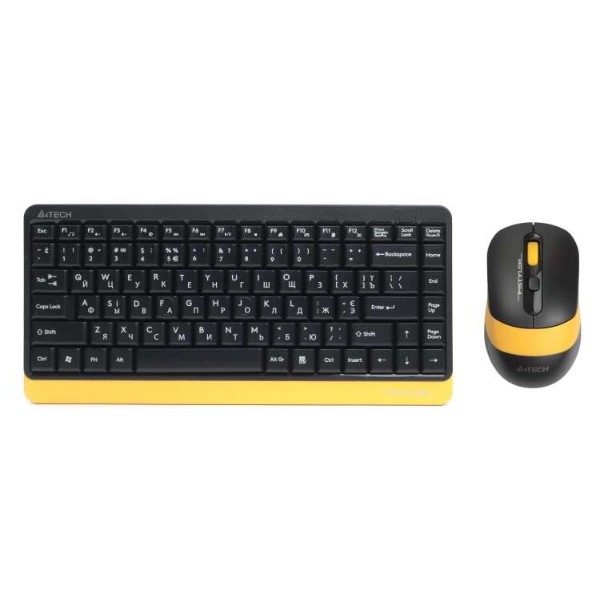 Фото - Клавиатура+мышь беспроводная A4tech Fstyler FG1110 Bumblebee