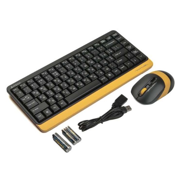 Фото - Клавиатура+мышь беспроводная A4tech Fstyler FG1110 Bumblebee