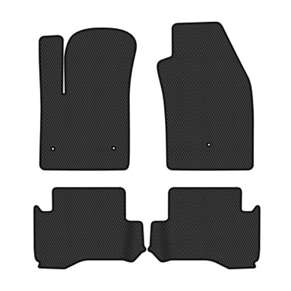 Фото - EVA коврики в салон авто EVAtech для 500e Fiat 2013-2020 1 поколение Htb USA FT43915PVC4LA3RBB