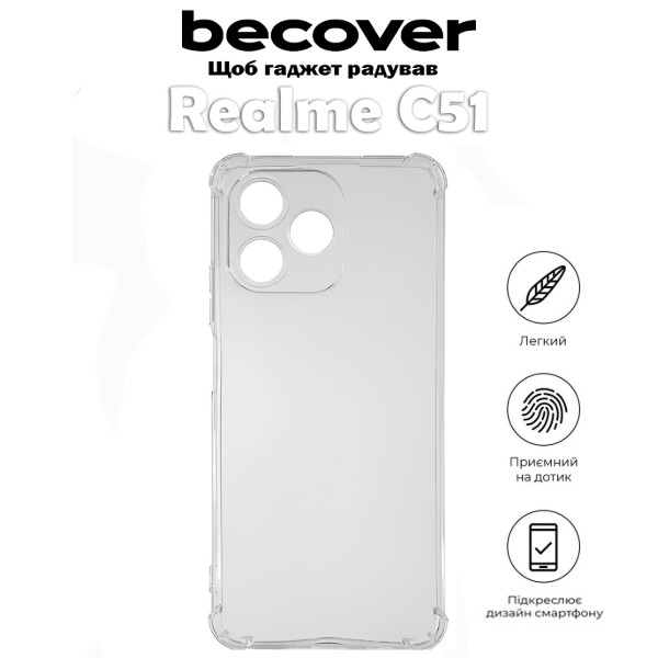 Фото - Чехол для смартфона BeCover Anti-Shock for Realme C51 Clear (710542)