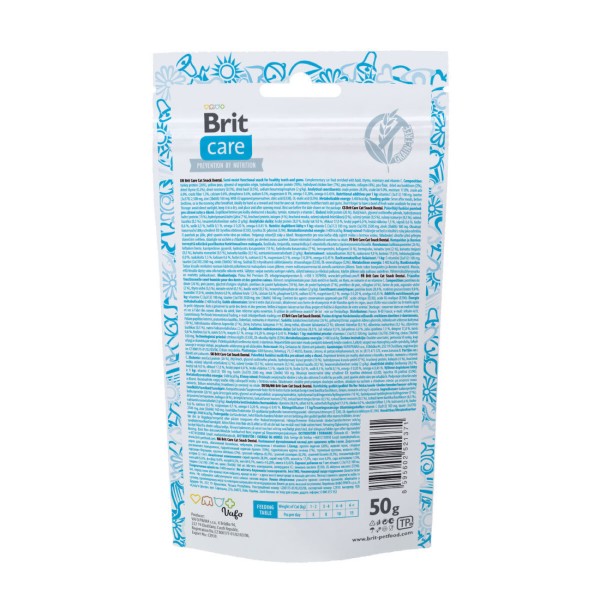 Фото - Ласощі для котів Brit Care Functional Snack Dental з індичкою 50 г (8595602521371)