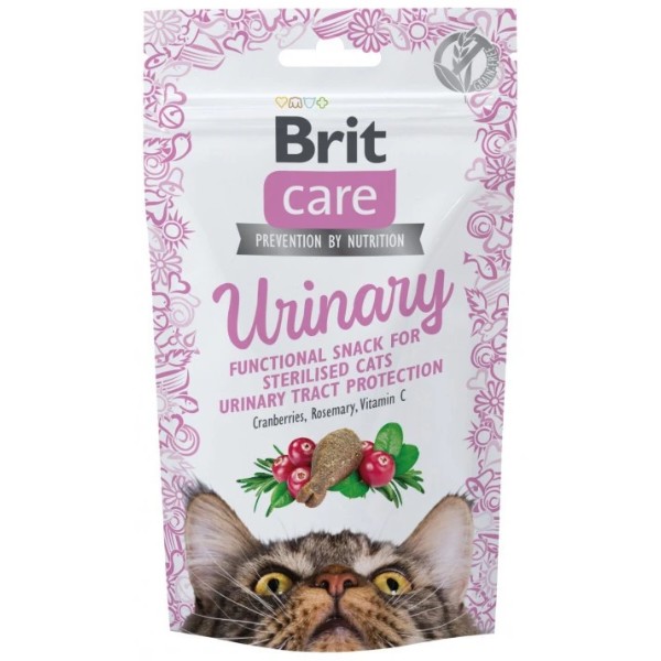 Фото - Лакомство для кошек подушечки Brit Care Functional Snack Urinary с индейкой 50 г (8595602555758)
