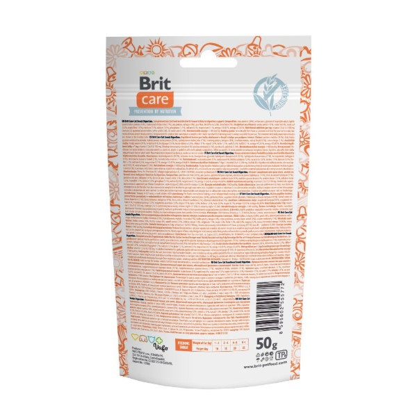 Фото - Ласощі для котів подушечки Brit Care Functional Snack Digestion з тунцем 50 г (8595602555772)