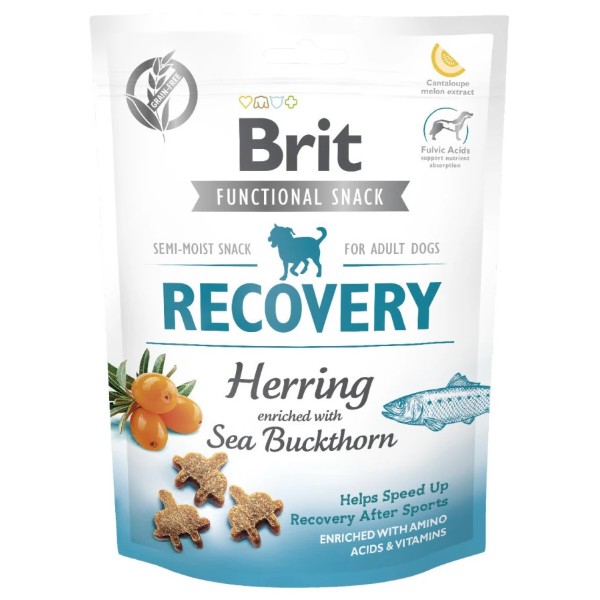 Фото - Ласощі для собак Brit Care Functional Snack Recovery Herring напіввологі д/відновлення оселедець 150 г (8595602540020)