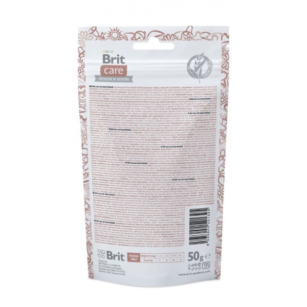 Фото - Ласощі для котів Brit Care Functional Snack Hairball з качкою 50 г (8595602521395)