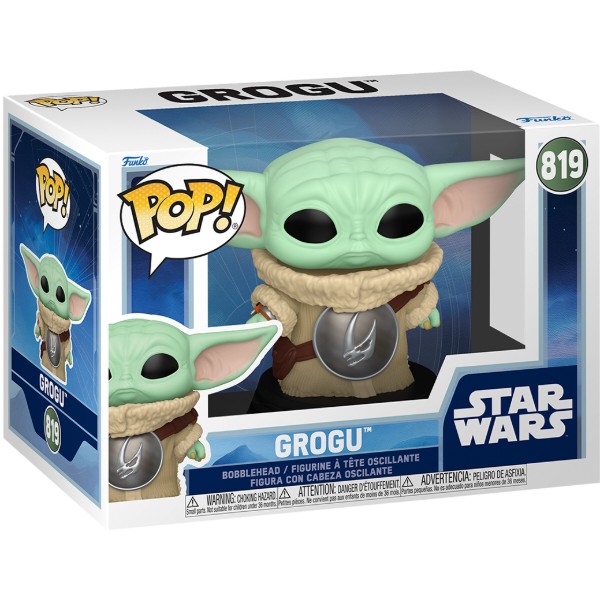 Фото - Коллекционная фигурка FUNKO POP! серии Мандалорец - ГРОГУ С БРОНЕЙ ГРЯЗЕРОГА (90447)
