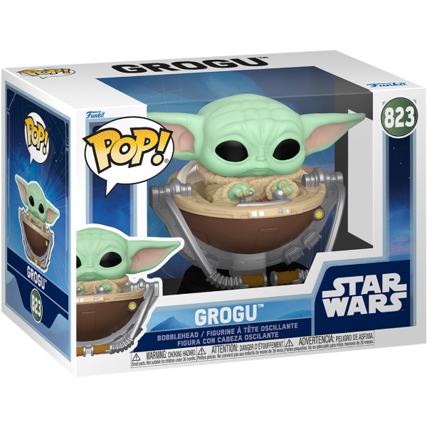 Фото - Коллекционная фигурка FUNKO POP! серии Мандалорец - ГРОГУ В КОЛЯСКЕ (90451)