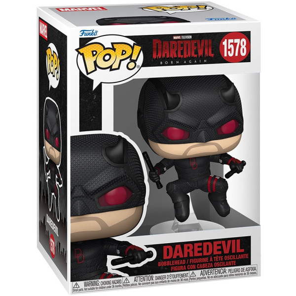 Фото - Колекційна фігурка FUNKO POP! серії Сорвиголова: Народжений заново - СОРВИГОЛОВА (ЧОРНИЙ КОСТЮМ) (91849)