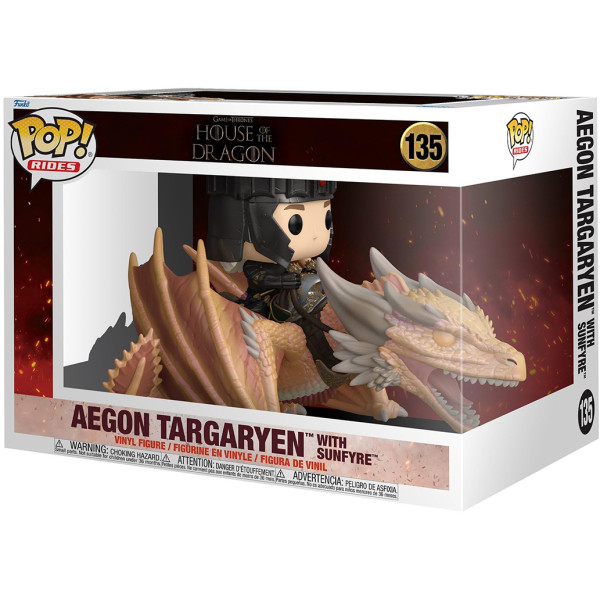 Фото - Колекційна фігурка FUNKO POP! Rides серії Будинок Дракона S4 - ЕЙГОН ТАРГАРІЄН І СОНЯЧНИЙ ВОГОНЬ (83460)