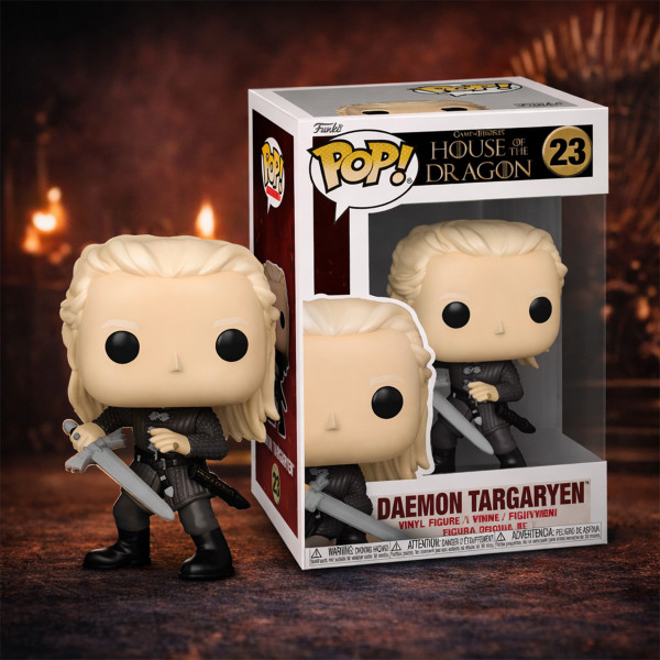 Фото - Колекційна фігурка FUNKO POP! серії Дім Дракона S4 - ДЕЙМОН ТАРГАРІЄН З МЕЧЕМ (83464)