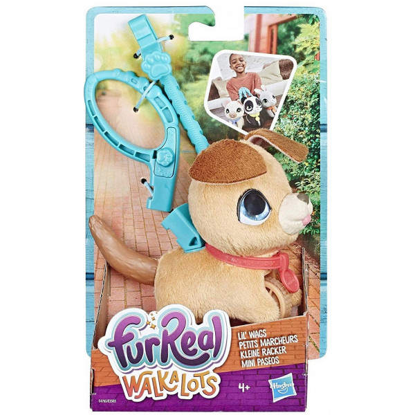 Фото - Інтерактивна іграшка Hasbro FurReal Friends Маленький Вихованець на повідку (E4765 FRR WALKALOTS LIL WAGS DOG A)