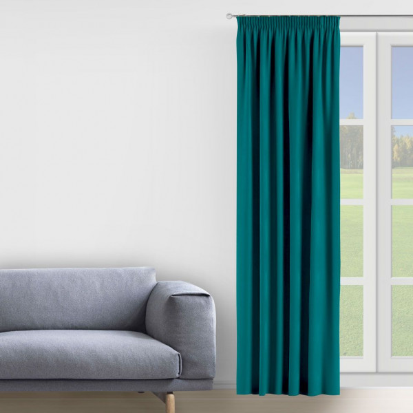 Фото - Портьєра Decorator Штора на тасьмі 200х275 бірюз.