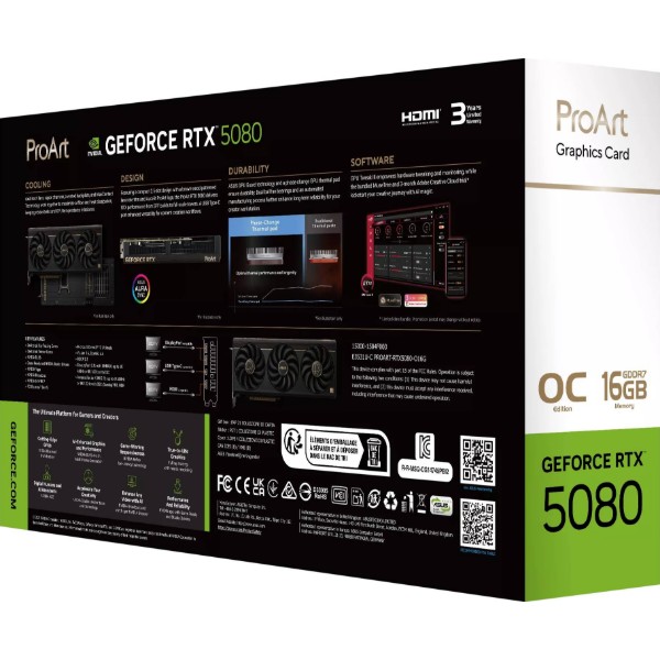 Фото - Видеокарта Asus ProArt GeForce RTX 5080 16GB GDDR7 OC Edition (PROART-RTX5080-O16G)