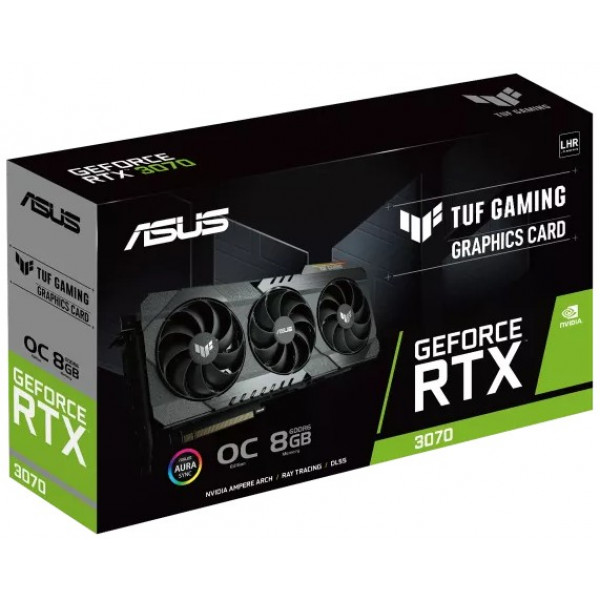Фото - Відеокарта Asus RTX 3070 TUF Gaming V2 OC 8GB GDDR6 (TUF-RTX3070-O8G-V2-GAMING) (LHR)