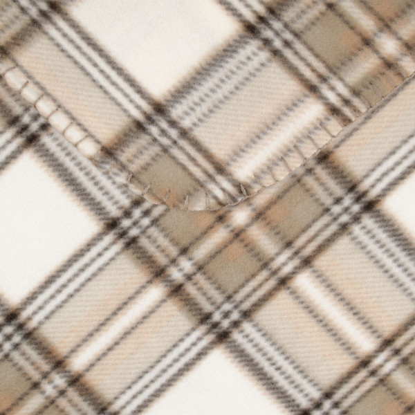 Фото - Плед односпальный Home Line Полар принт Щ200 клетка бежевая 130х160 (164472)