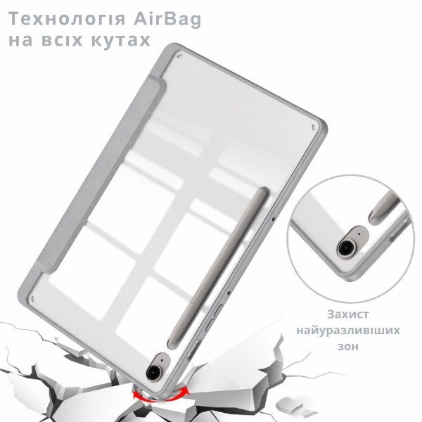 Фото - Чохол для планшета BeCover Soft Edge з кріпленням для стілусу for Samsung Galaxy Tab S10 FE (SM-X520/SM-X526) 10.9" Gray (715770)