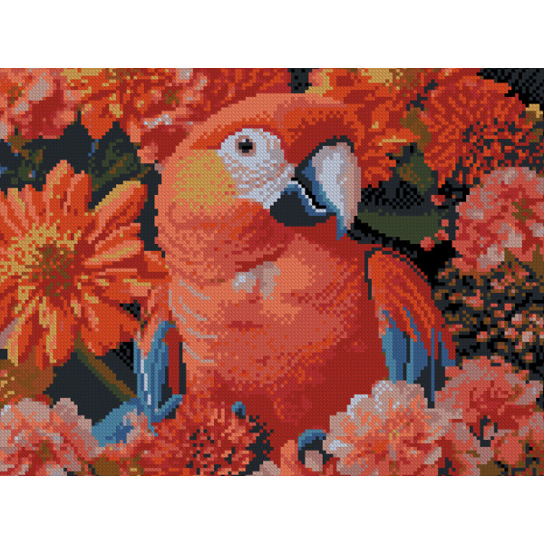 Фото - Алмазная живопись Strateg Красный попугай 30х40 (FZ3040-40)