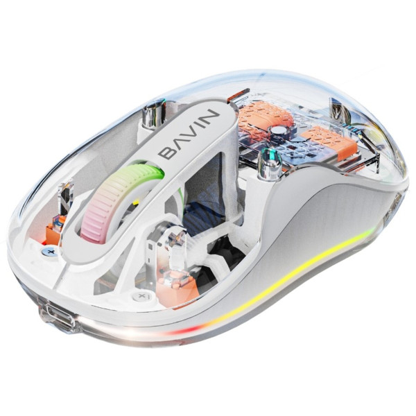 Фото - Миша бездротова Bavin G-K-992 RGB Wireless White
