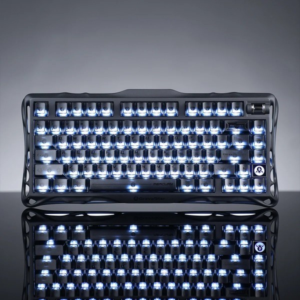 Фото - Клавиатура беспроводная игровая GravaStar Mercury K1 80keys (GSK1_XTAL_BLK)