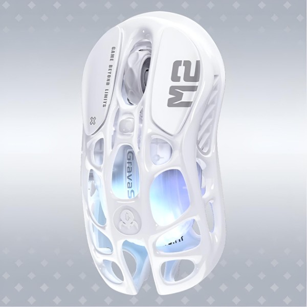 Фото - Мышь беспроводная игровая GravaStar Mercury M2 RGB Opaline White (GRAVASTARM2_WHT)