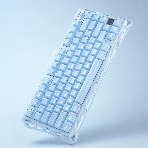 Фото - Клавіатура бездротова ігрова GravaStar Mercury K1 80keys EN BT/WL/USB Ice Blue (GSK1_BLU)