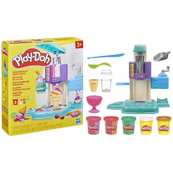 Фото - Набори для ліплення Hasbro Play Doh Райдужний вихор морозива (G0028)