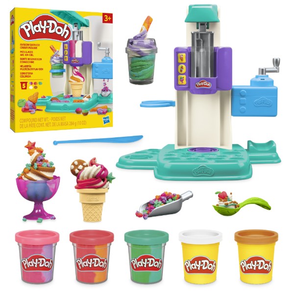 Фото - Набори для ліплення Hasbro Play Doh Райдужний вихор морозива (G0028)